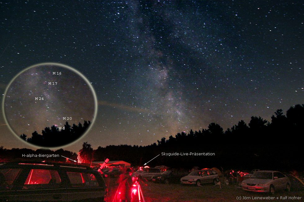 Milchstra�e beim Erreichen der Nautischen D�mmerung auf dem HTT 2007