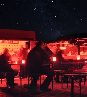 Nachts im H-alpha-Biergarten