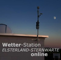 Aktuelle Wetter- und SQM-Daten von der HTT-Nordwiese