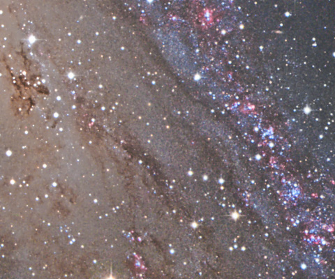 Mit Klick ins Bild gelangt man zur höheren Gesamt-Auflösung vom M 31 - und danach zur nächsten Seite dieser Fotostrecke.