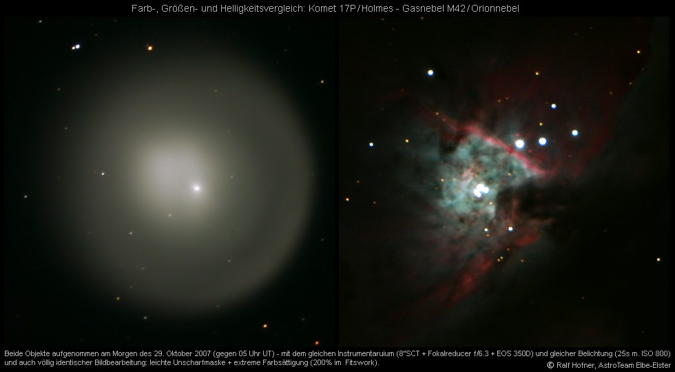 Komet Holmes und M42