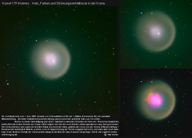 Halo und Strmungsstruktur von 17P/Holmes