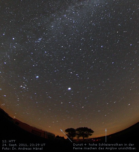 HTT mit Dunst und hohen Wolken